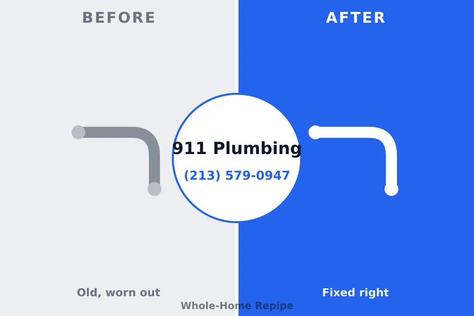 Before and after: plumbing repair Mayville, MI